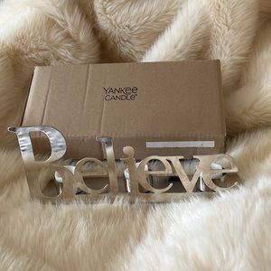 Yankee Candle “Believe” tea light holder NEW